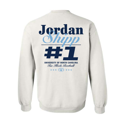 UNC - NCAA Football : Jordan Shipp - Sports Shersey Crewneck Sweatshirt-1