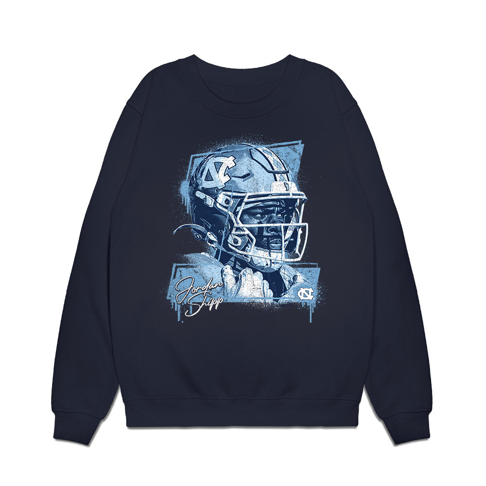 UNC - NCAA Football : Jordan Shipp - Graphic Premium Crewneck Sweatshirt-0
