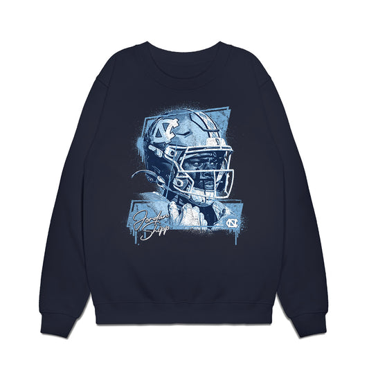 UNC - NCAA Football : Jordan Shipp - Graphic Premium Crewneck Sweatshirt-0