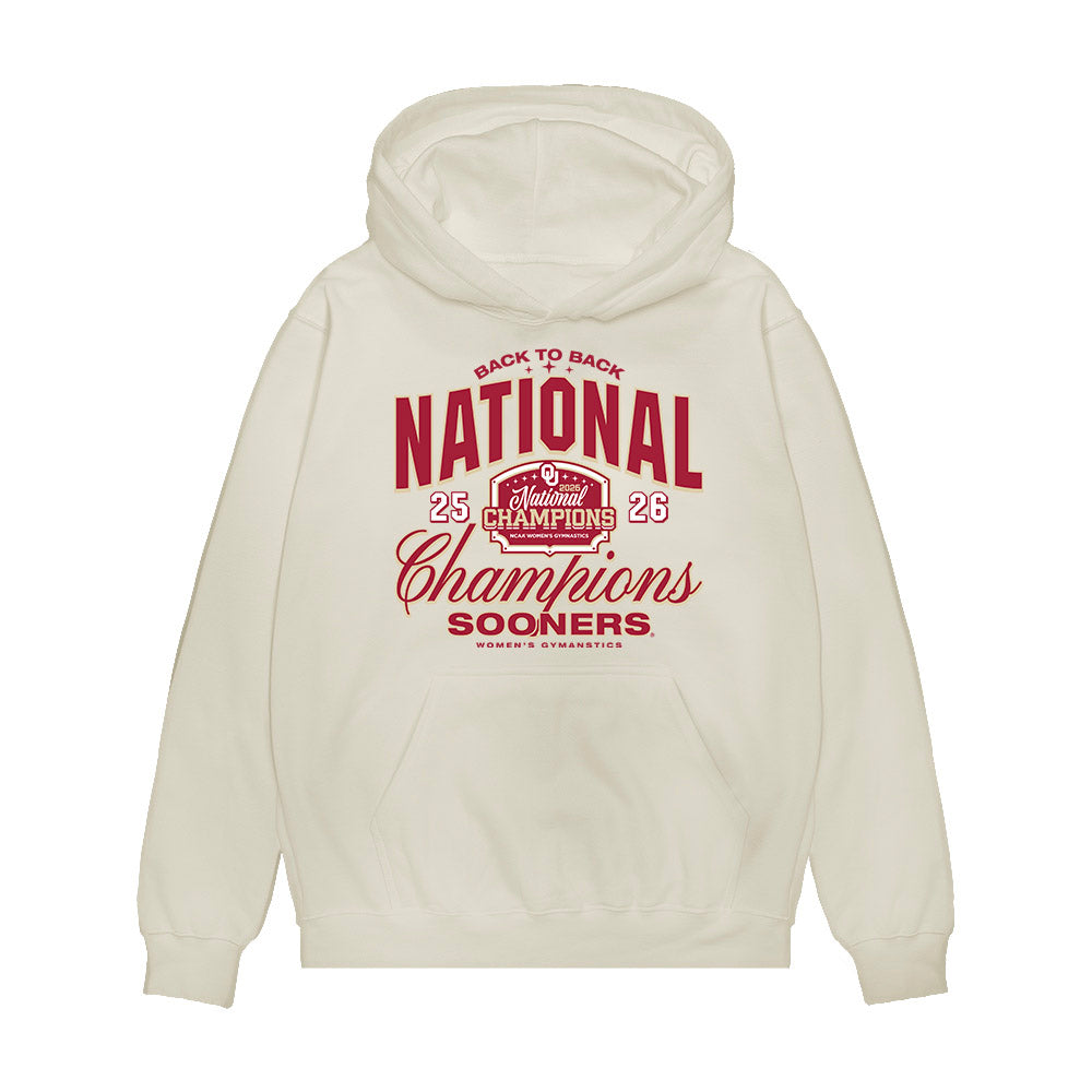 Oklahoma - NCAA Women's Gymnastics : National Championship Roster Premium Hooded Sweatshirt-0
