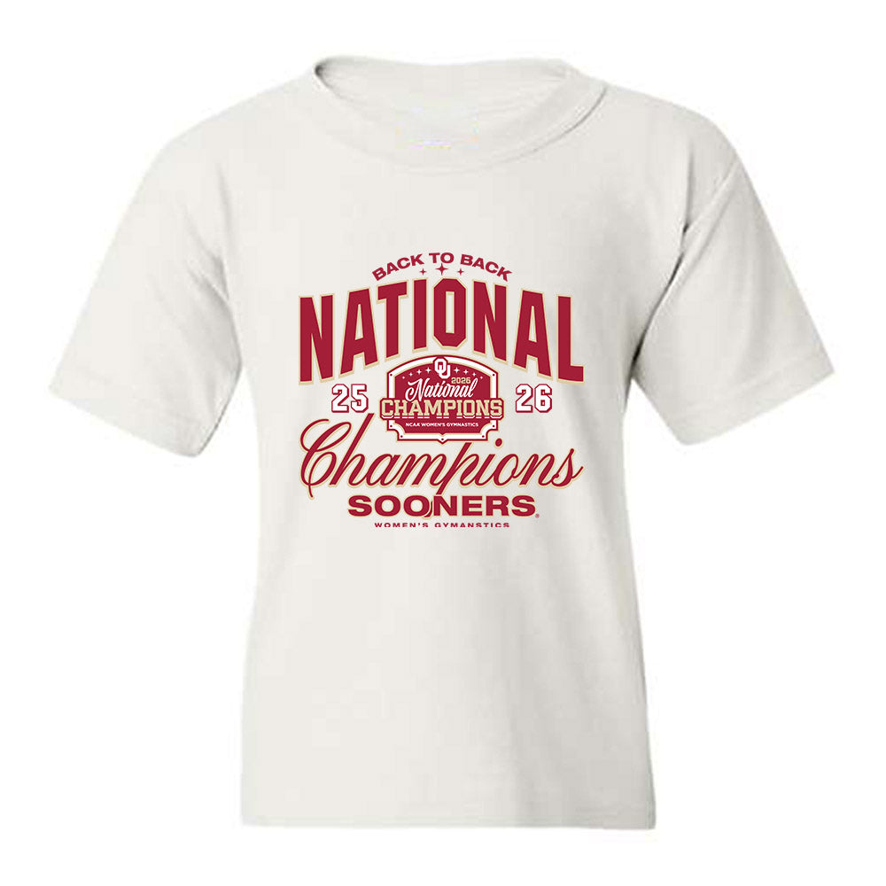 Oklahoma - NCAA Women's Gymnastics : National Championship Roster Youth T-Shirt-0