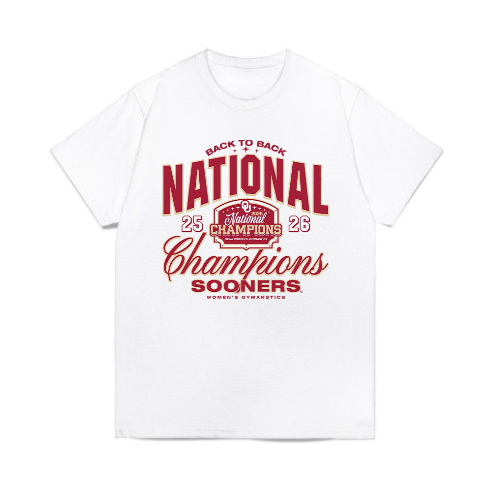 Oklahoma - NCAA Women's Gymnastics : National Championship Roster Comfort Colors T-Shirt-0