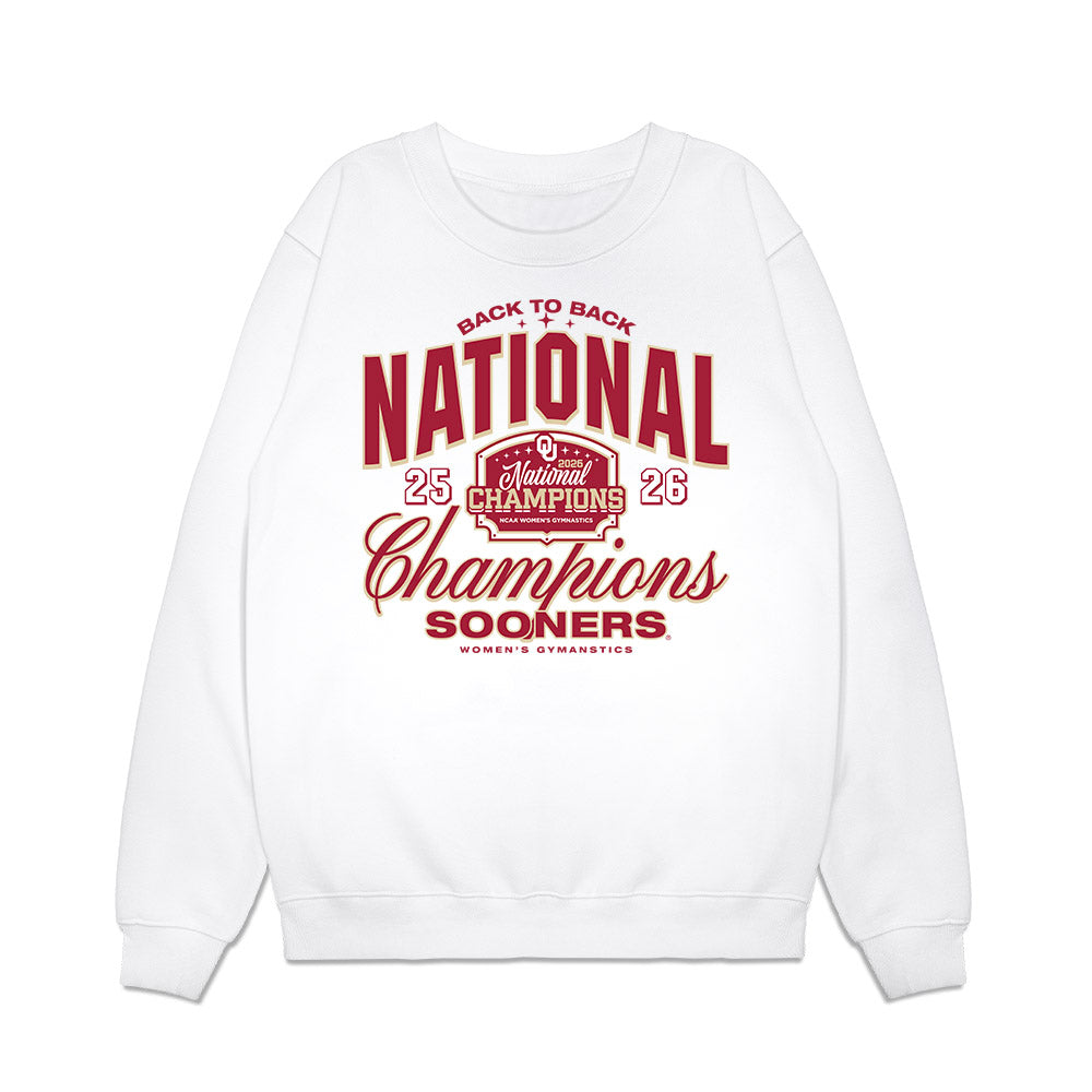 Oklahoma - NCAA Women's Gymnastics : National Championship Roster Premium Crewneck Sweatshirt-0