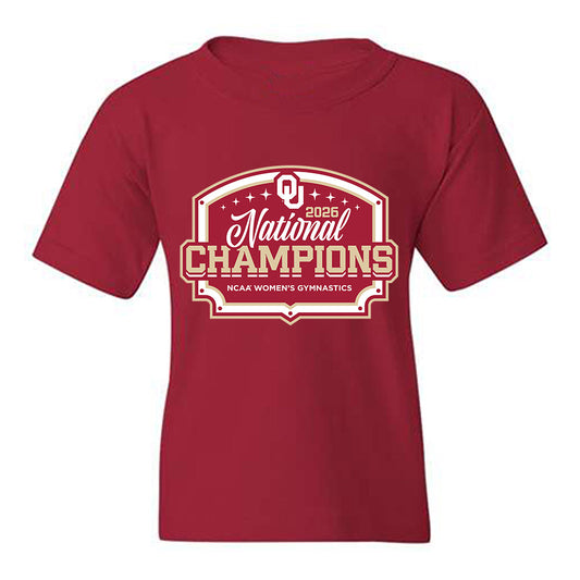 Oklahoma - NCAA Women's Gymnastics : Kelsey Slade - National Champions Youth T-Shirt-0