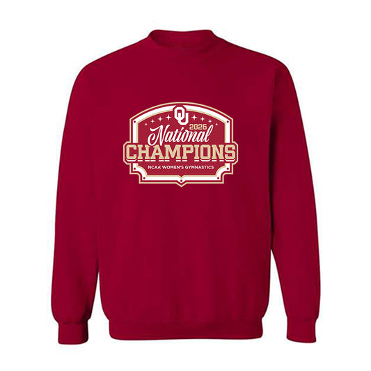 Oklahoma - NCAA Women's Gymnastics : Ella Murphy - National Champions Crewneck Sweatshirt-0