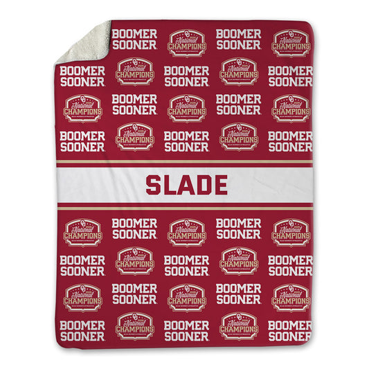 Oklahoma - NCAA Women's Gymnastics : Kelsey Slade - National Champions Blanket-0