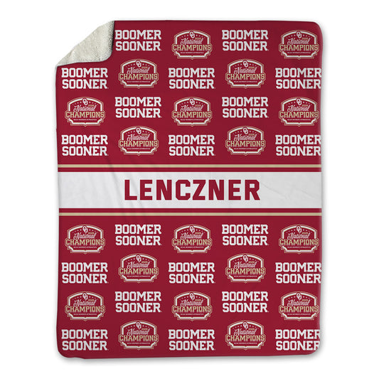 Oklahoma - NCAA Women's Gymnastics : Aspen Lenczner - National Champions Blanket-0