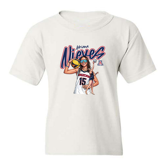 Arizona - NCAA Beach Volleyball : Adriana Nieves Papaleo - Caricature Youth T-Shirt-0