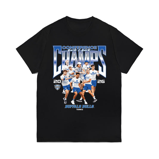 Buffalo - NCAA Men's Tennis : Conference Champs Team Collage Comfort Colors T-Shirt-0
