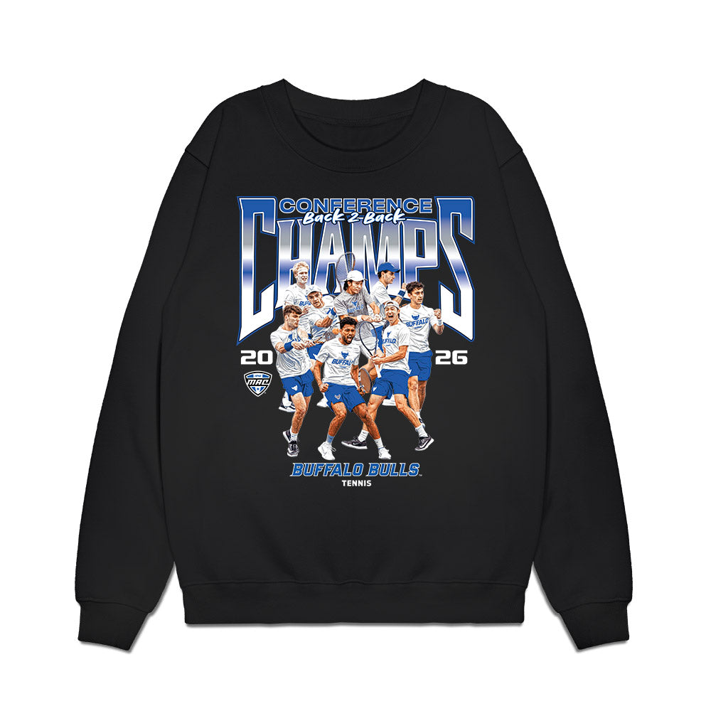 Buffalo - NCAA Men's Tennis : Conference Champs Team Collage Premium Crewneck Sweatshirt-0