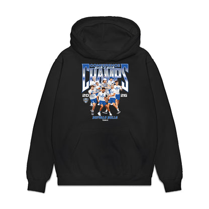 Buffalo - NCAA Men's Tennis : Conference Champs Team Collage Premium Hooded Sweatshirt-1