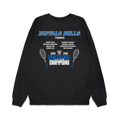 Buffalo - NCAA Men's Tennis : Conference Champs Roster List Premium Crewneck Sweatshirt-1