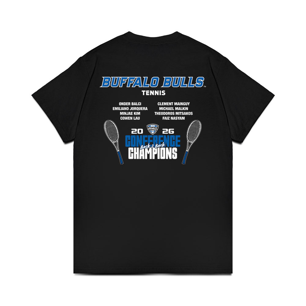 Buffalo - NCAA Men's Tennis : Conference Champs Roster List Comfort Colors T-Shirt-1