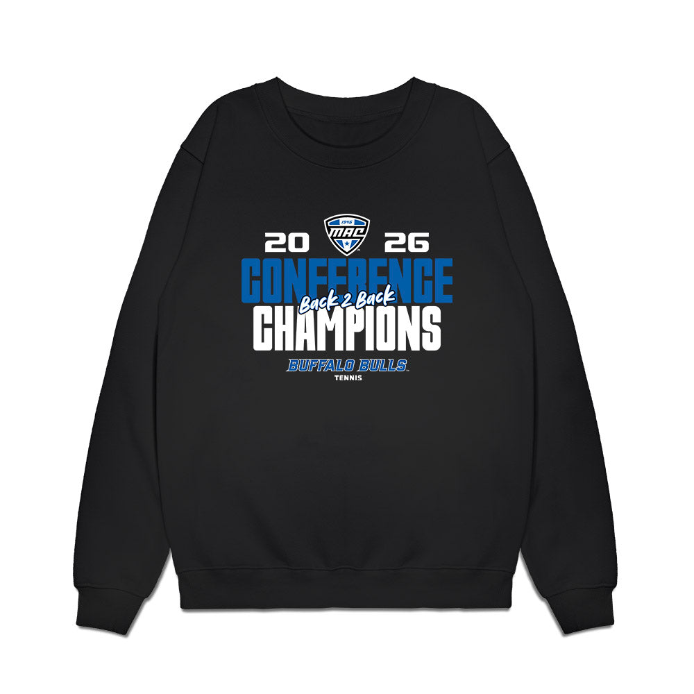 Buffalo - NCAA Men's Tennis : Conference Champs Roster List Premium Crewneck Sweatshirt-0