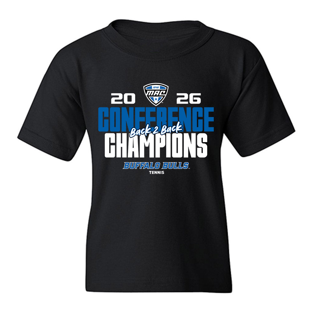 Buffalo - NCAA Men's Tennis : Conference Champs Roster List Youth T-Shirt-0