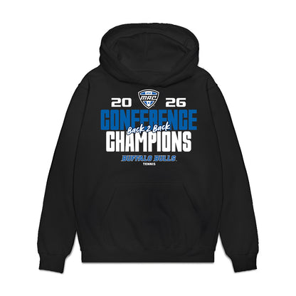 Buffalo - NCAA Men's Tennis : Conference Champs Roster List Premium Hooded Sweatshirt-0