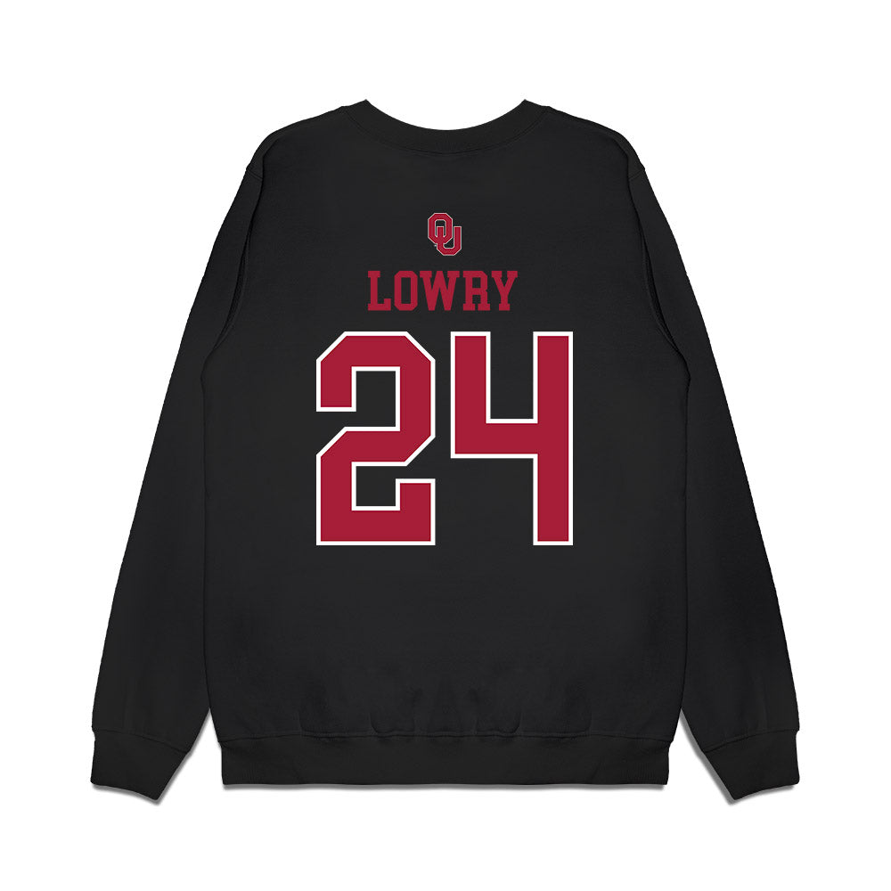 Oklahoma - NCAA Softball : Audrey Lowry - Sooners Go Yard! Premium Crewneck Sweatshirt-1