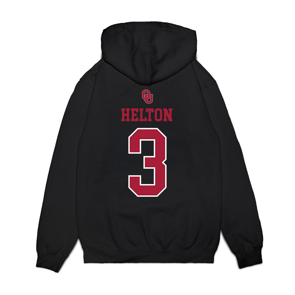 Oklahoma - NCAA Softball : Chaney Helton - Sooners Go Yard! Premium Hooded Sweatshirt-1