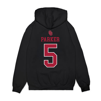 Oklahoma - NCAA Softball : Ella Parker - Sooners Go Yard! Premium Hooded Sweatshirt-1