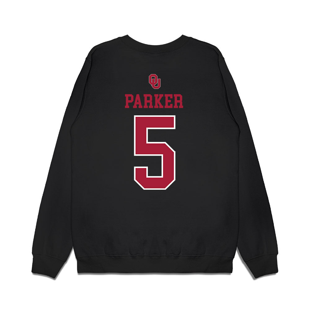 Oklahoma - NCAA Softball : Ella Parker - Sooners Go Yard! Premium Crewneck Sweatshirt-1