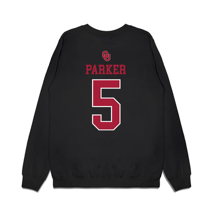 Oklahoma - NCAA Softball : Ella Parker - Sooners Go Yard! Premium Crewneck Sweatshirt-1