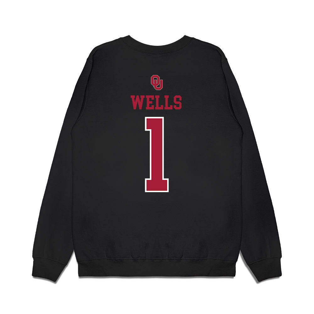 Oklahoma - NCAA Softball : Kendall Wells - Sooners Go Yard! Premium Crewneck Sweatshirt-1