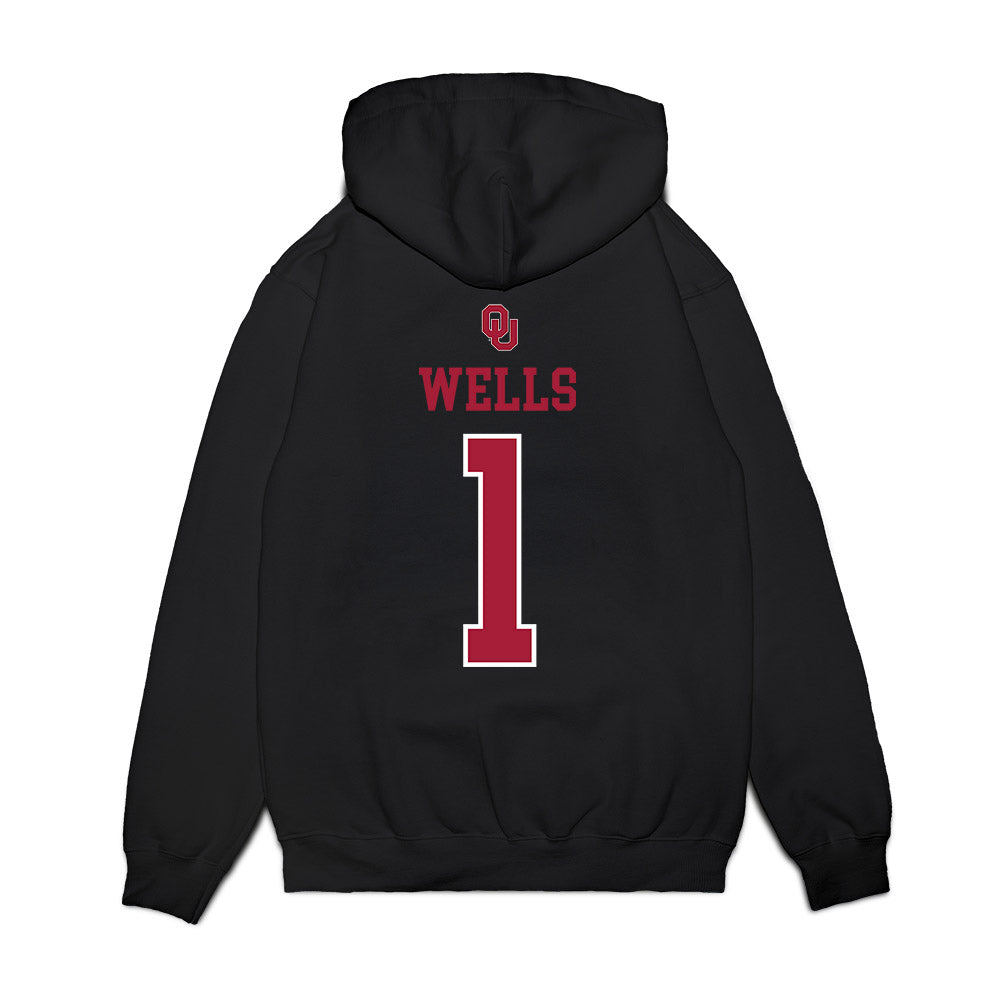 Oklahoma - NCAA Softball : Kendall Wells - Sooners Go Yard! Premium Hooded Sweatshirt-1