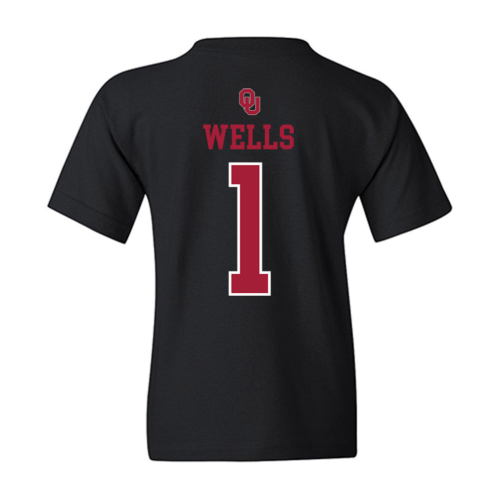 Oklahoma - NCAA Softball : Kendall Wells - Sooners Go Yard! Youth T-Shirt-1