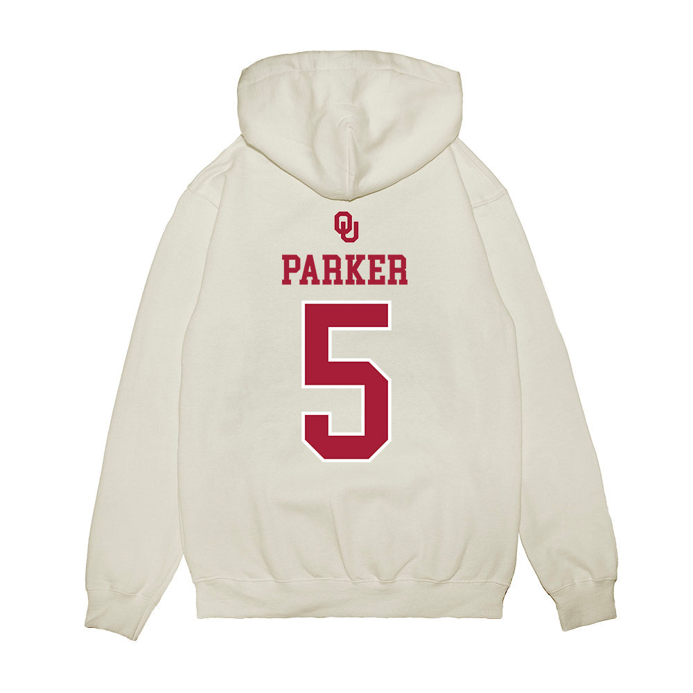 Oklahoma - NCAA Softball : Ella Parker - Sooners Go Yard! Premium Hooded Sweatshirt-1
