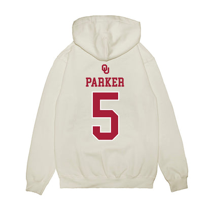 Oklahoma - NCAA Softball : Ella Parker - Sooners Go Yard! Premium Hooded Sweatshirt-1