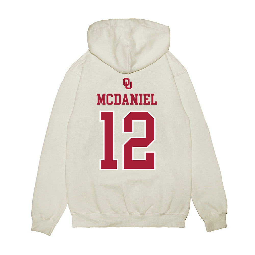 Oklahoma - NCAA Softball : Lexi McDaniel - Sooners Go Yard! Premium Hooded Sweatshirt-1