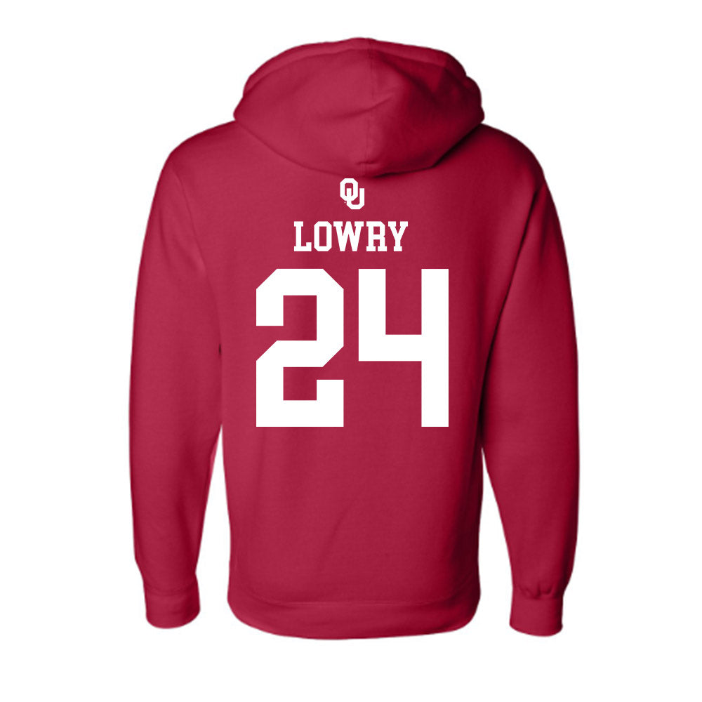 Oklahoma - NCAA Softball : Audrey Lowry - Sooners Go Yard! Hooded Pullover Sweatshirt-1