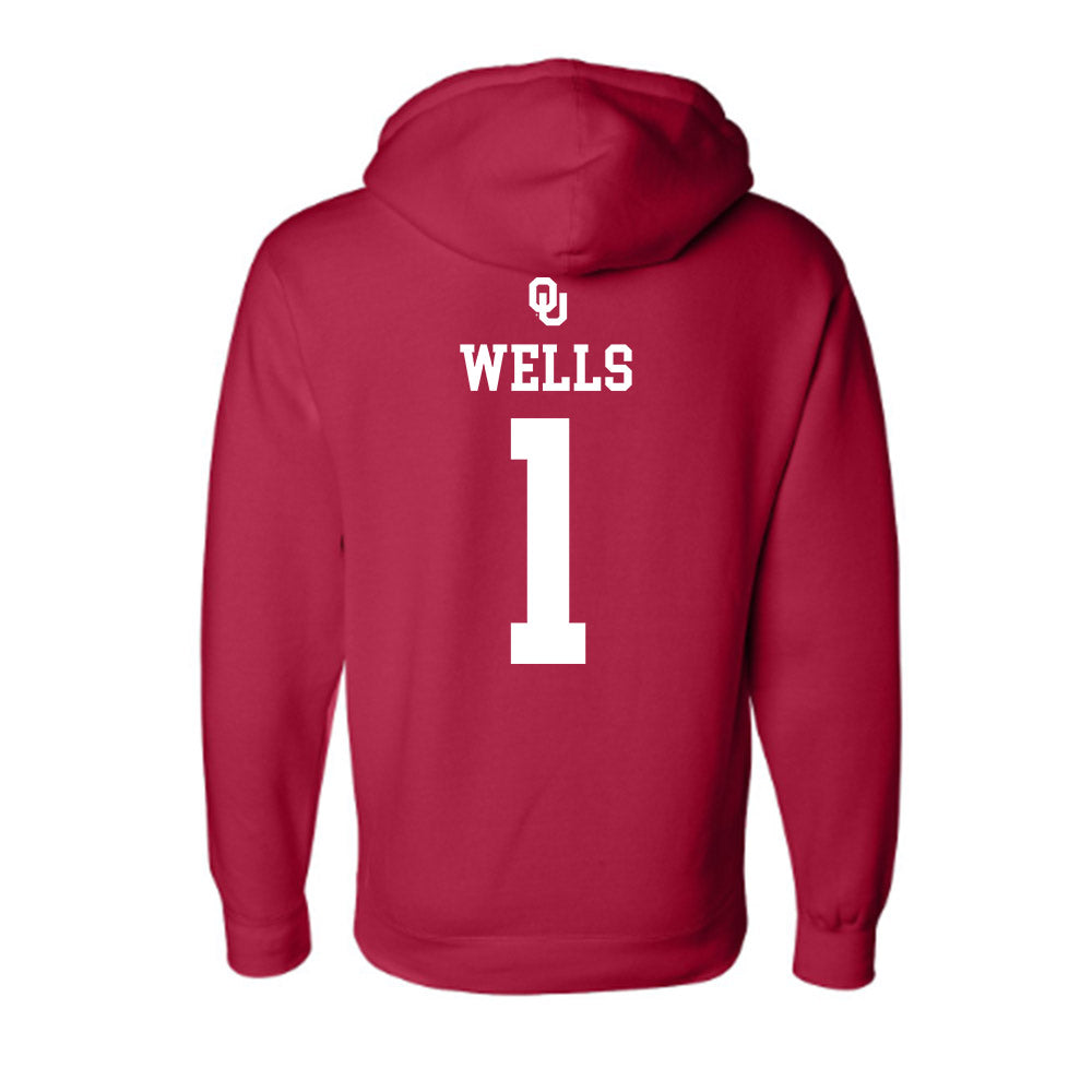 Oklahoma - NCAA Softball : Kendall Wells - Sooners Go Yard! Hooded Pullover Sweatshirt-1