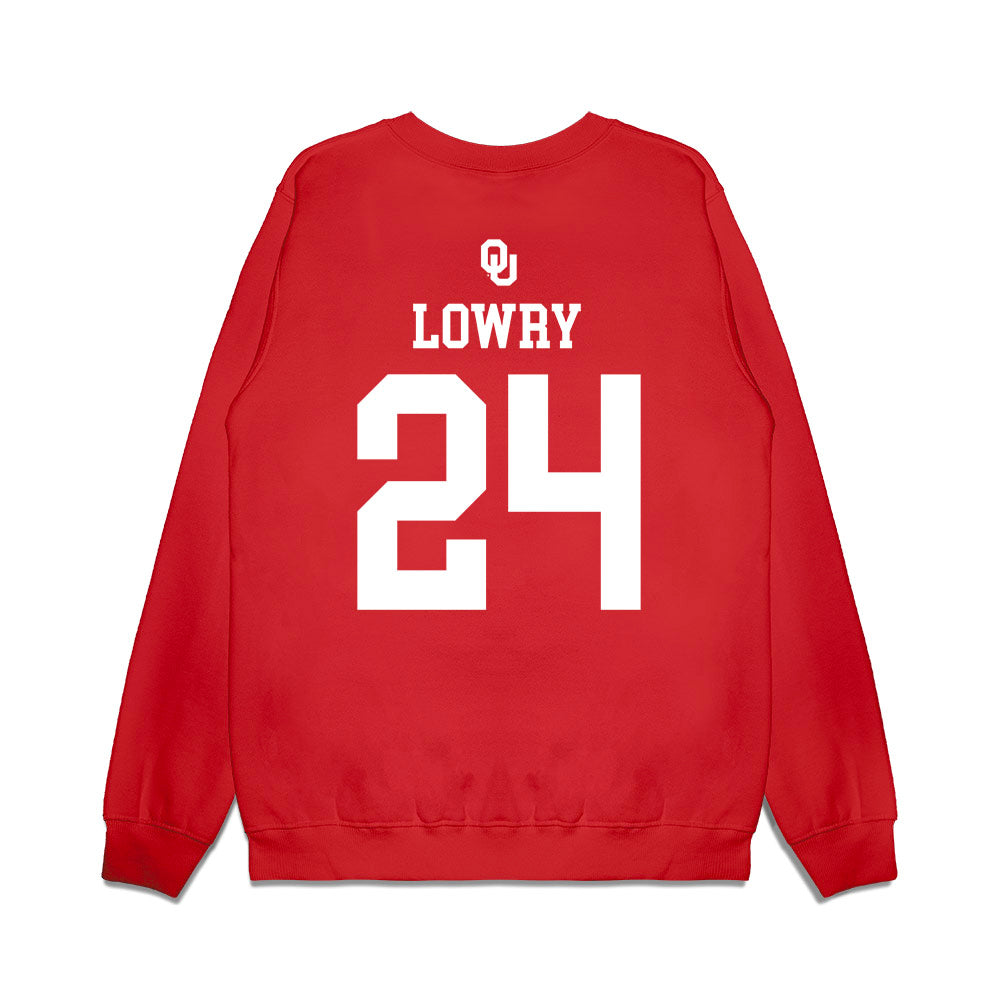 Oklahoma - NCAA Softball : Audrey Lowry - Sooners Go Yard! Premium Crewneck Sweatshirt-1