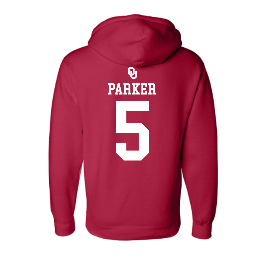Oklahoma - NCAA Softball : Ella Parker - Sooners Go Yard! Hooded Pullover Sweatshirt-1