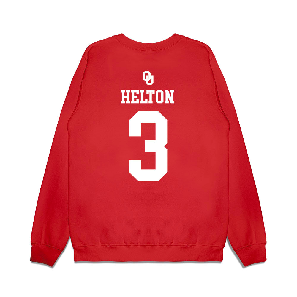 Oklahoma - NCAA Softball : Chaney Helton - Sooners Go Yard! Premium Crewneck Sweatshirt-1