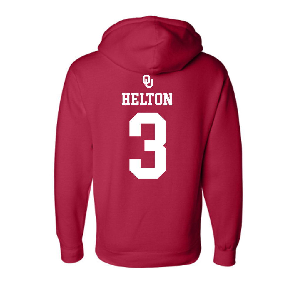 Oklahoma - NCAA Softball : Chaney Helton - Sooners Go Yard! Hooded Pullover Sweatshirt-1