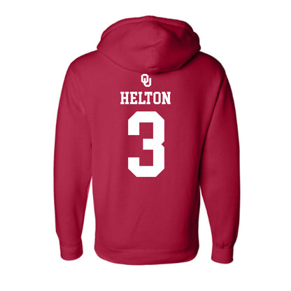 Oklahoma - NCAA Softball : Chaney Helton - Sooners Go Yard! Hooded Pullover Sweatshirt-1
