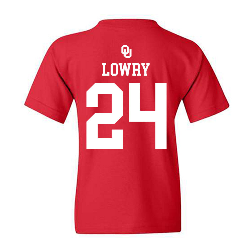 Oklahoma - NCAA Softball : Audrey Lowry - Sooners Go Yard! Youth T-Shirt-1