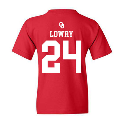 Oklahoma - NCAA Softball : Audrey Lowry - Sooners Go Yard! Youth T-Shirt-1