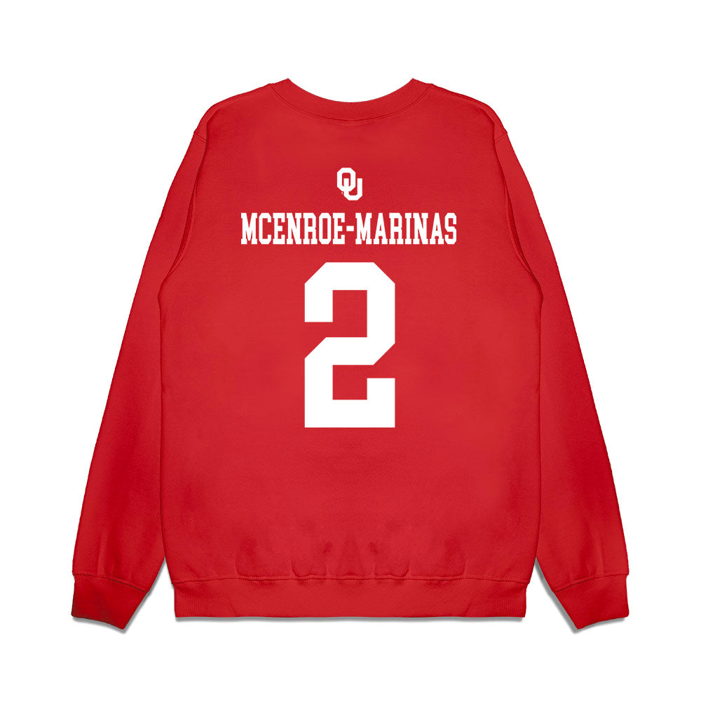 Oklahoma - NCAA Softball : Nelly McEnroe-Marinas - Sooners Go Yard! Premium Crewneck Sweatshirt-1