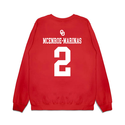 Oklahoma - NCAA Softball : Nelly McEnroe-Marinas - Sooners Go Yard! Premium Crewneck Sweatshirt-1