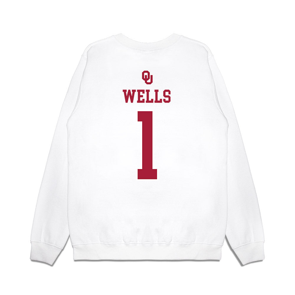 Oklahoma - NCAA Softball : Kendall Wells - Sooners Go Yard! Premium Crewneck Sweatshirt-1