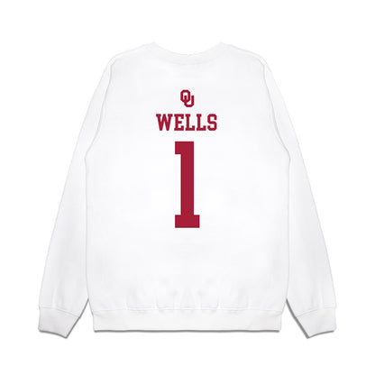 Oklahoma - NCAA Softball : Kendall Wells - Sooners Go Yard! Premium Crewneck Sweatshirt-1