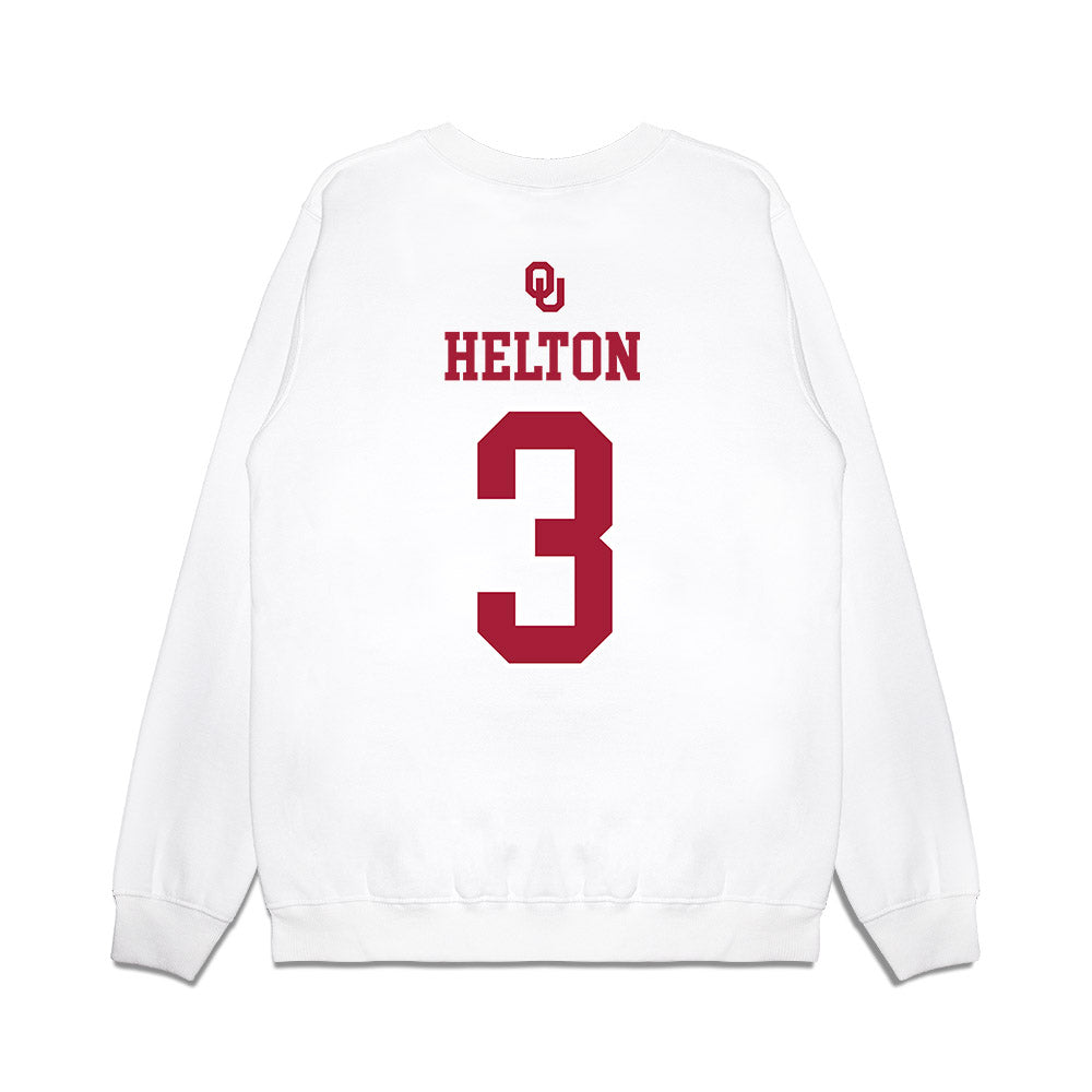 Oklahoma - NCAA Softball : Chaney Helton - Sooners Go Yard! Premium Crewneck Sweatshirt-1