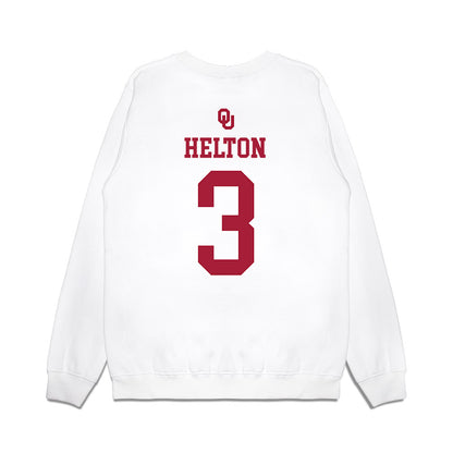 Oklahoma - NCAA Softball : Chaney Helton - Sooners Go Yard! Premium Crewneck Sweatshirt-1