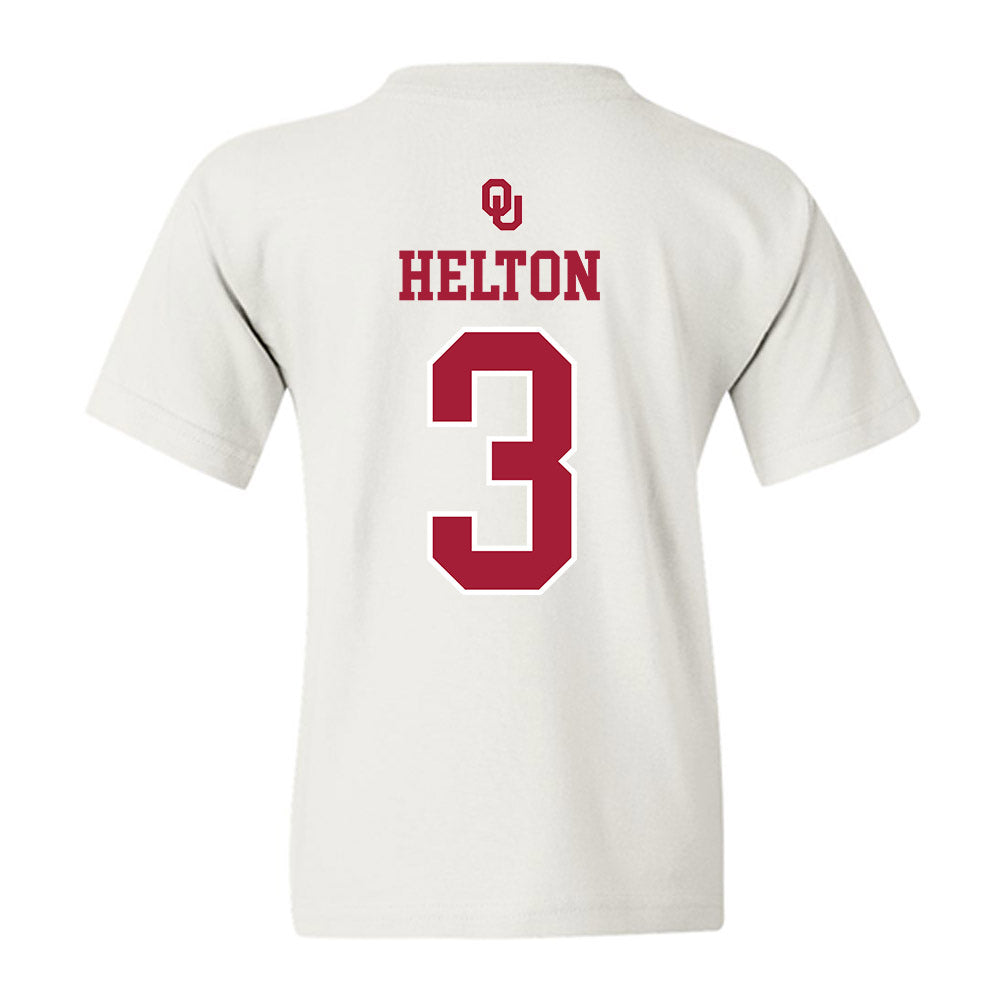 Oklahoma - NCAA Softball : Chaney Helton - Sooners Go Yard! Youth T-Shirt-1