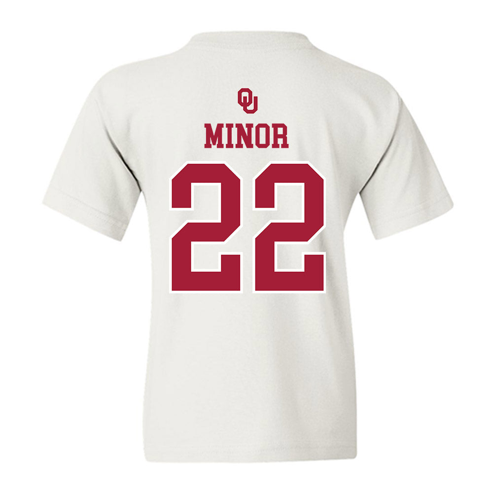 Oklahoma - NCAA Softball : Kai Minor - Sooners Go Yard! Youth T-Shirt-1