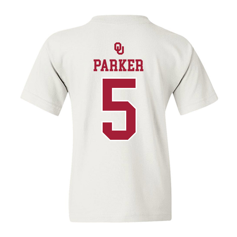 Oklahoma - NCAA Softball : Ella Parker - Sooners Go Yard! Youth T-Shirt-1