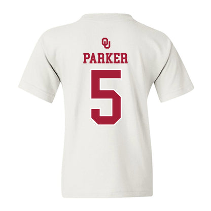 Oklahoma - NCAA Softball : Ella Parker - Sooners Go Yard! Youth T-Shirt-1